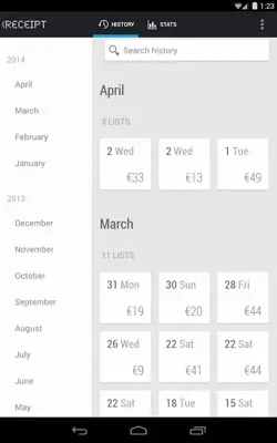 Receipt android App screenshot 1