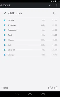 Receipt android App screenshot 2